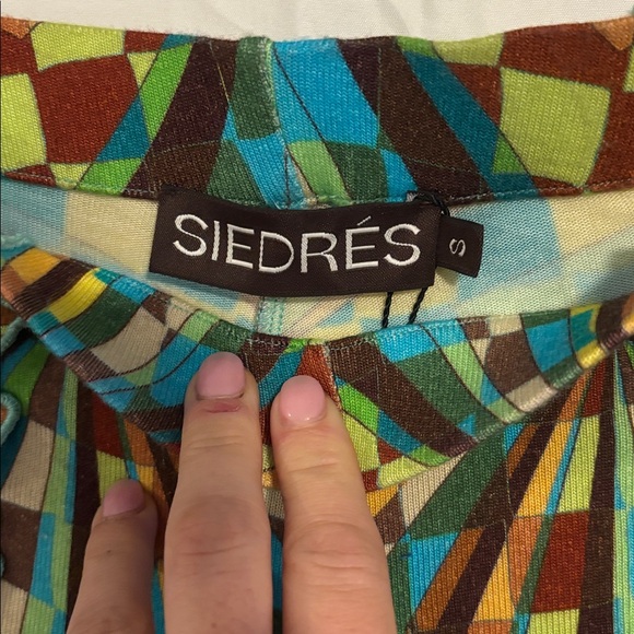 SIEDRÉS
Mult Kaleidoscope Printed Knit Pants W/ Contrast Stitching - Picture 6 of 7